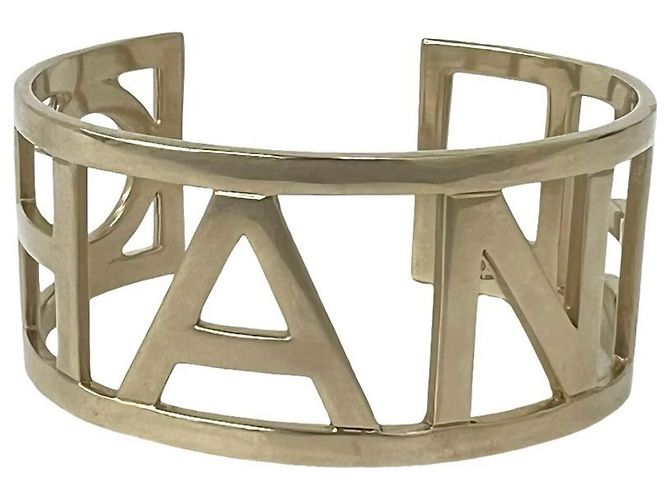 Chanel Gold Plated Logo Bangle Golden - view 2