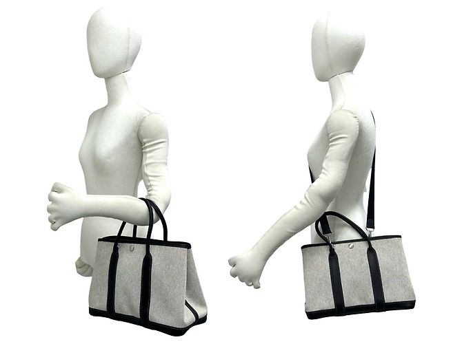 Hermès Borsa a mano/Borsa a tracolla Hermes Garden Party TPM Marrone Nero - vista 2