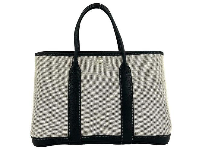 Hermès Borsa a mano/Borsa a tracolla Hermes Garden Party TPM Marrone Nero - vista 3