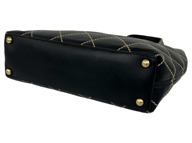 Borsa e Tote Chanel Wild Stitch Coco Mark in pelle Nero - vista 8