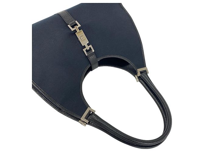 Borsa Tote Gucci Jackie Logo Nero - vista 4