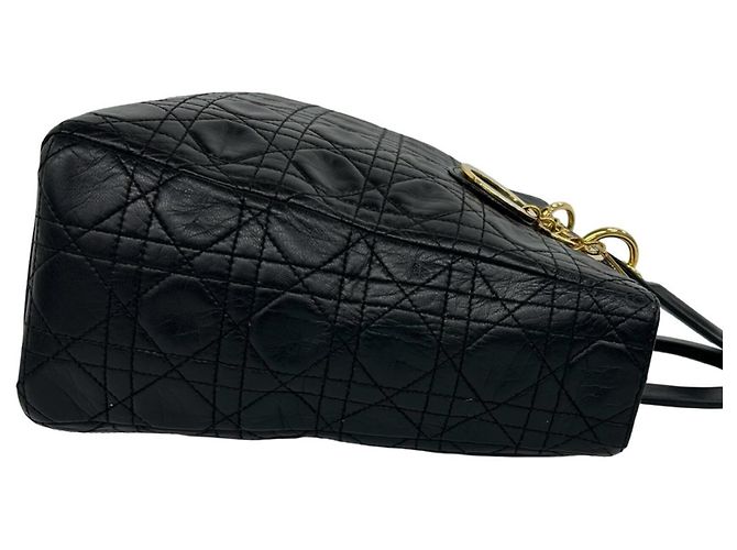 Borsa tote Christian Dior Lady Cannage in pelle - vista 6