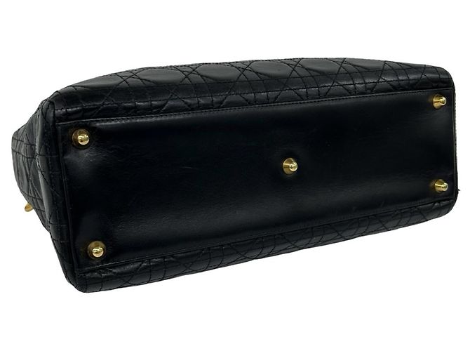 Borsa tote Christian Dior Lady Cannage in pelle - vista 7