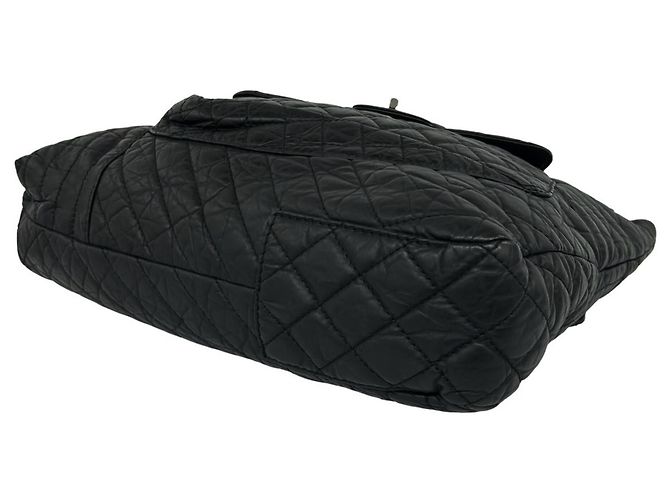 Chanel 2.55 gesteppte Leder-Schultertasche Schwarz - Ansicht 8