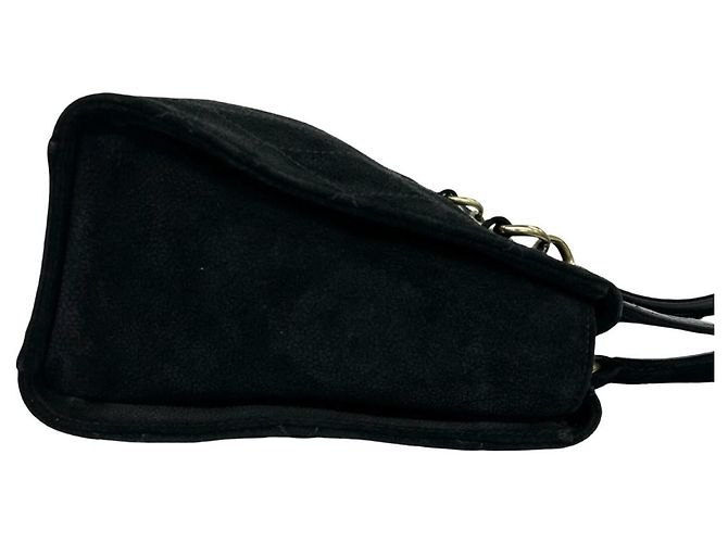 Borsa Tote a catena in pelle scamosciata Chanel Coco Mark Nero - vista 6