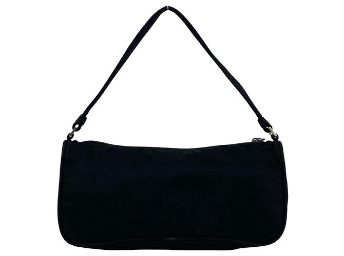 Mini borsa pochette Prada in nylon Nero - vista 3