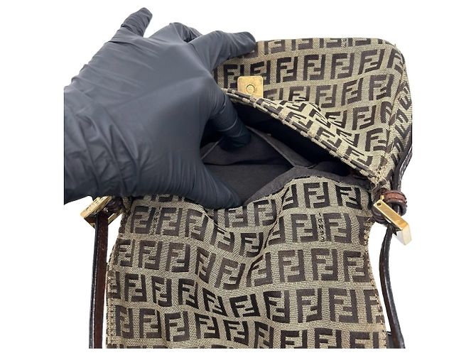 Fendi Vintage Zucchino FF Muster Schultertasche - Ansicht 10