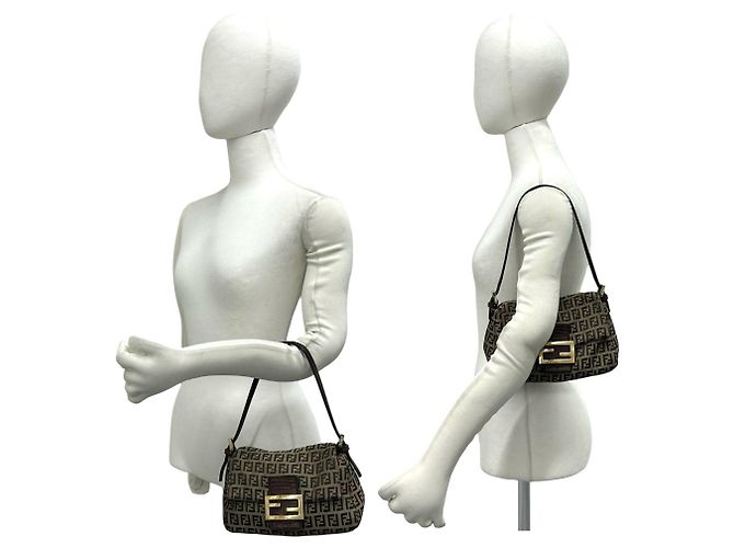 Fendi Vintage Zucchino FF Muster Schultertasche - Ansicht 2