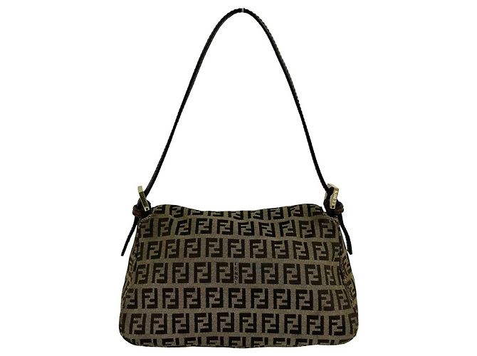 Fendi Vintage Zucchino FF Muster Schultertasche - Ansicht 3