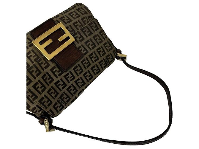 Fendi Vintage Zucchino FF Muster Schultertasche - Ansicht 4