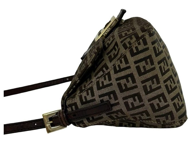 Fendi Vintage Zucchino FF Muster Schultertasche - Ansicht 5