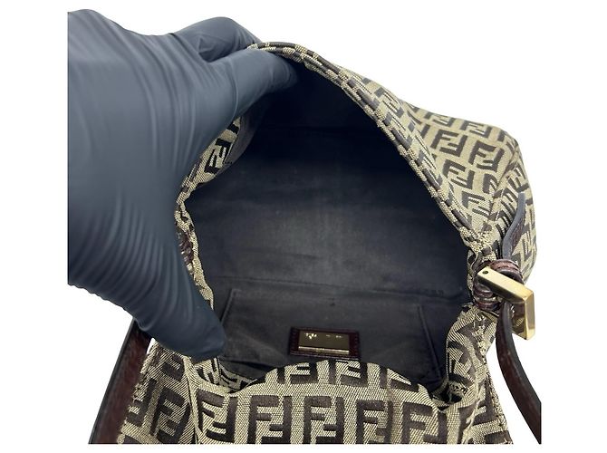 Fendi Vintage Zucchino FF Muster Schultertasche - Ansicht 9
