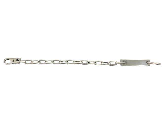 Bracciale a catena in argento sterling con placca logo vintage Gucci - vista 6