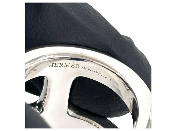 Ring Hermès Anello Band Hermes Osmo GM Argento - vista 4