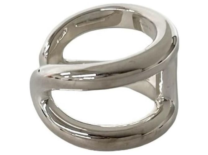 Ring Hermès Anello Band Hermes Osmo GM Argento - vista 6