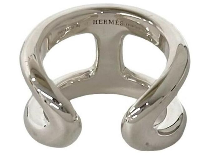 Ring Hermès Anello Band Hermes Osmo GM Argento - vista 7