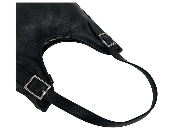 Hermès Borsa semi spalla HERMES Masai Cut in pelle Taurillon Clemence Nero - vista 4