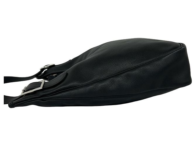 Hermès Borsa semi spalla HERMES Masai Cut in pelle Taurillon Clemence Nero - vista 5