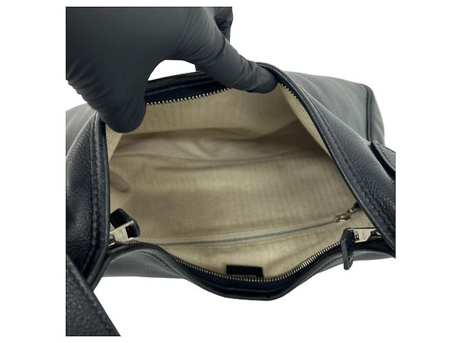 Hermès Borsa semi spalla HERMES Masai Cut in pelle Taurillon Clemence Nero - vista 9