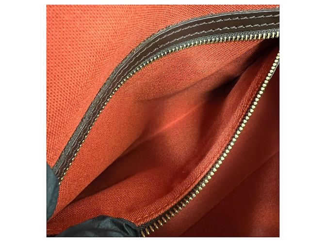 Borsa a mano Louis Vuitton Mini Looping Damier in pelle Marrone - vista 10