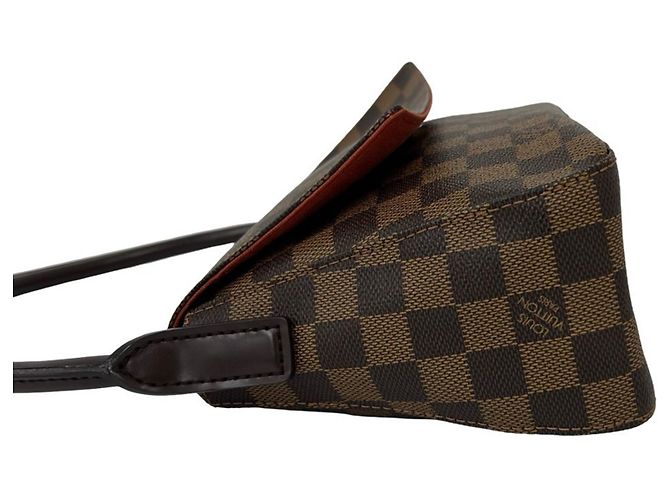 Borsa a mano Louis Vuitton Mini Looping Damier in pelle Marrone - vista 5