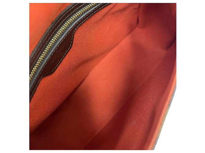 Borsa a mano Louis Vuitton Mini Looping Damier in pelle Marrone - vista 9