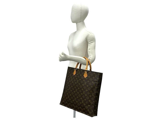 Louis Vuitton Vintage Sac Plat Monogram Leather Tote Bag Braun - Ansicht 2