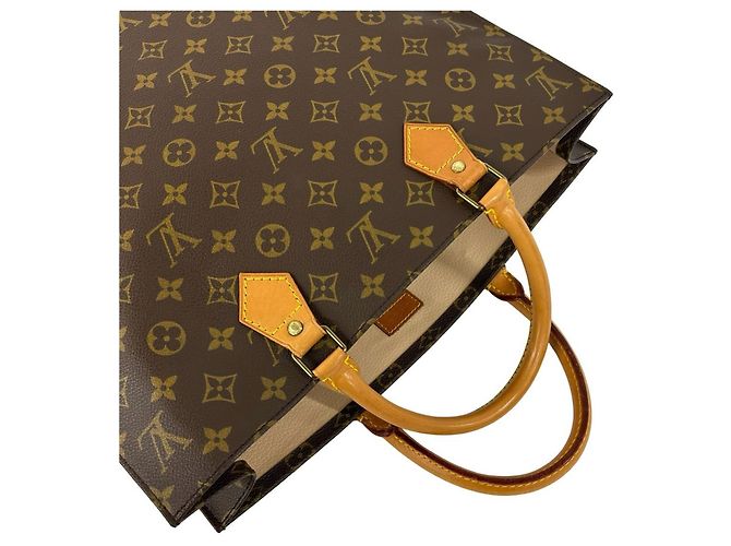 Louis Vuitton Vintage Sac Plat Monogram Leather Tote Bag Braun - Ansicht 4