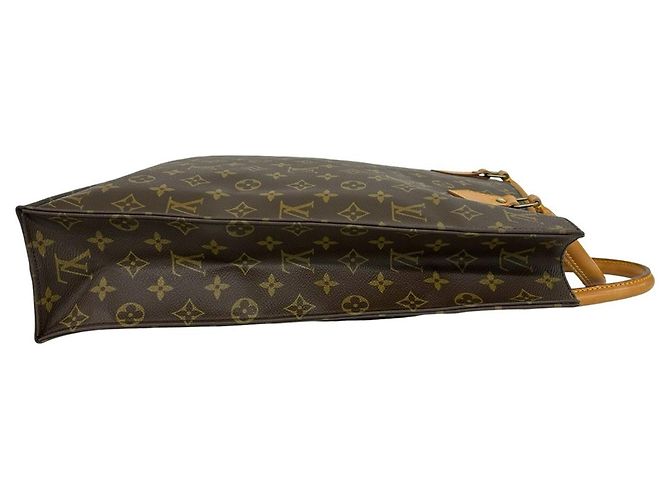 Louis Vuitton Vintage Sac Plat Monogram Leather Tote Bag Braun - Ansicht 6