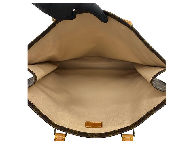 Louis Vuitton Vintage Sac Plat Monogram Leather Tote Bag Braun - Ansicht 9