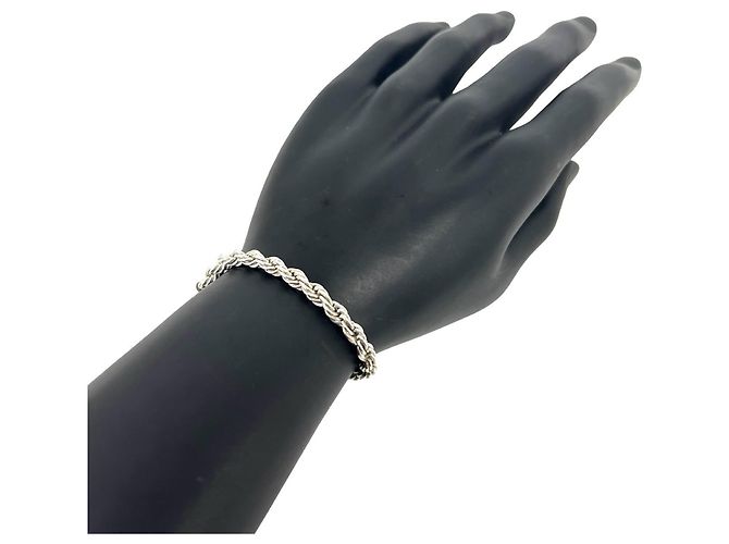 Autre Marque Bracciale Tiffany Vintage Twist Rope Argento - vista 2