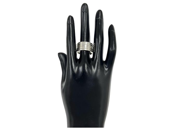 Autre Marque Anello Tiffany Vintage Atlas Wide Band Ring Argento - vista 2