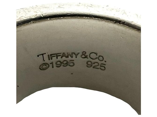 Autre Marque Anello Tiffany Vintage Atlas Wide Band Ring Argento - vista 3