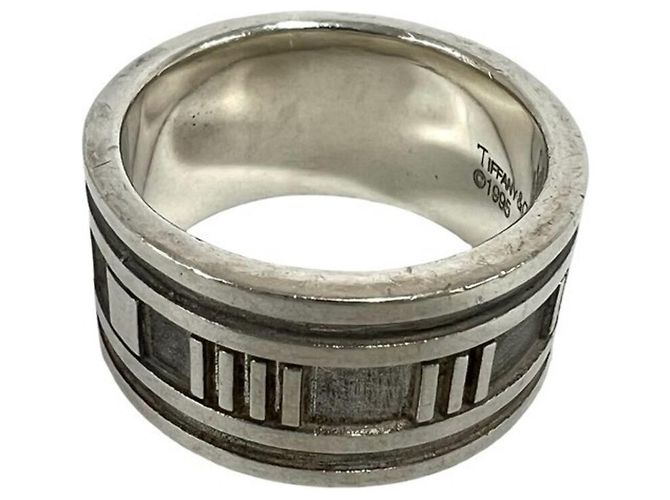 Autre Marque Anello Tiffany Vintage Atlas Wide Band Ring Argento - vista 4