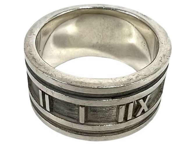 Autre Marque Anello Tiffany Vintage Atlas Wide Band Ring Argento - vista 6