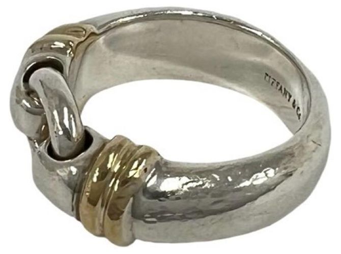 Autre Marque Anello Tiffany Vintage Circle Argento D'oro - vista 4