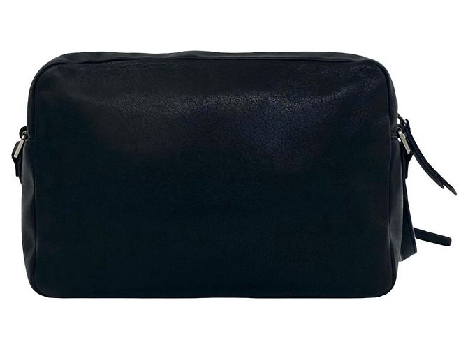 Borsa a tracolla in pelle nera Yves Saint Laurent YSL Cassandra Logo - vista 3