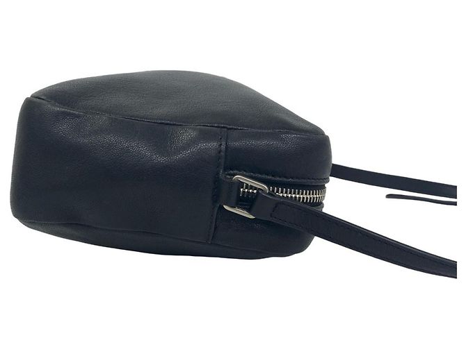 Borsa a tracolla in pelle nera Yves Saint Laurent YSL Cassandra Logo - vista 6