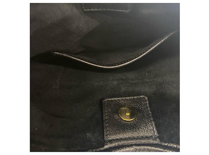 Borsa a tracolla in pelle Hobo Saint-Tropez Yves Saint Laurent Nero - vista 10