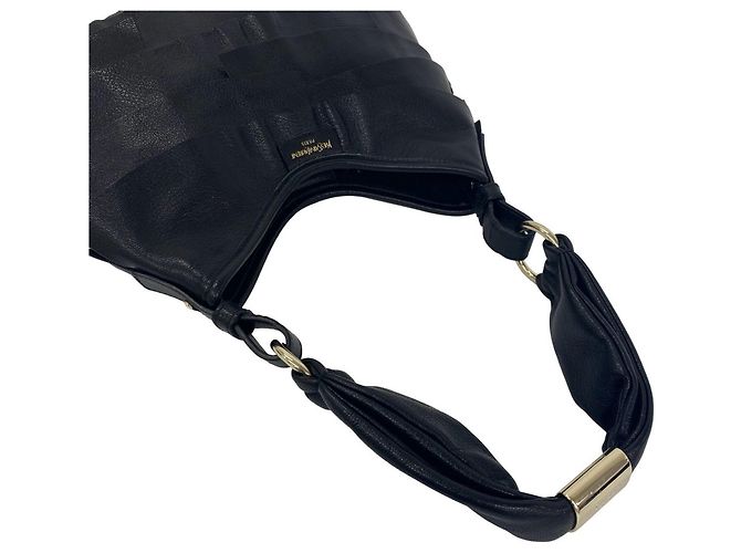 Borsa a tracolla in pelle Hobo Saint-Tropez Yves Saint Laurent Nero - vista 4