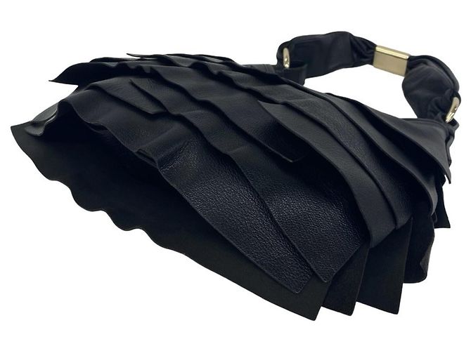 Borsa a tracolla in pelle Hobo Saint-Tropez Yves Saint Laurent Nero - vista 8