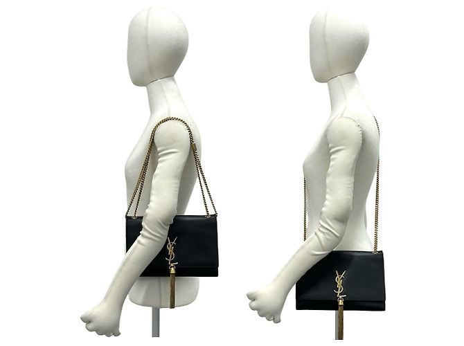 Borsa a tracolla in pelle Kate Yves Saint Laurent Nero - vista 2