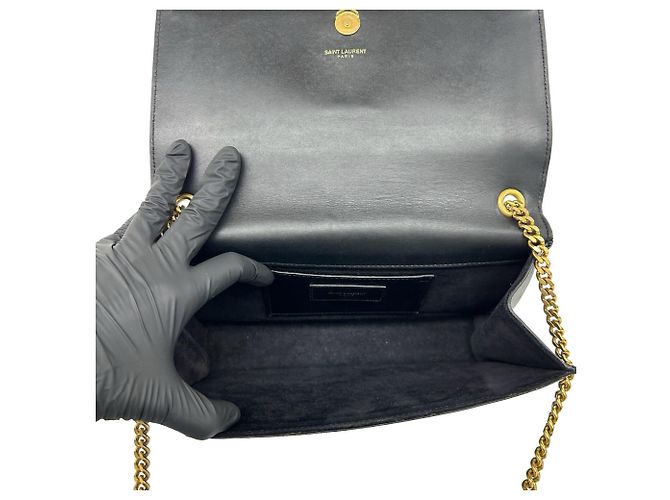 Borsa a tracolla in pelle Kate Yves Saint Laurent Nero - vista 9