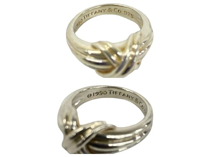 Autre Marque Anello Tiffany Vintage Signature Band Argento - vista 3
