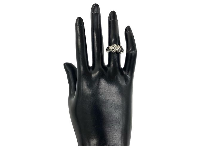 Autre Marque Anello Tiffany & Co. Vintage Signature Band in Silver Argento - vista 2