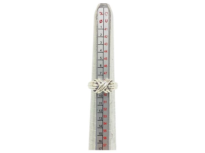 Autre Marque Anello Tiffany & Co. Vintage Signature Band in Silver Argento - vista 7