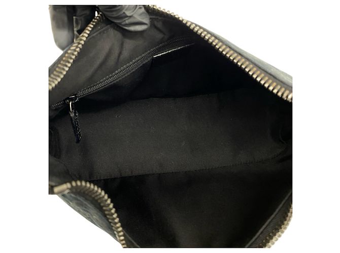 Bolsa de couro e lona com padrão GG Logo Gucci - vista 9