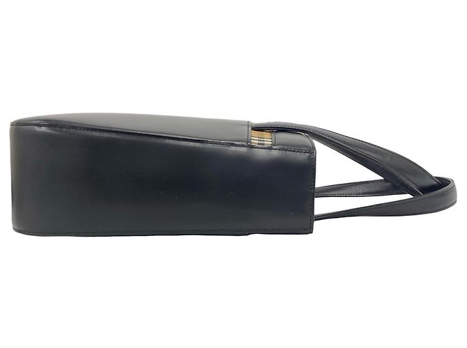 Burberry Vintage Logo Handtasche Schwarz Beige - Ansicht 6