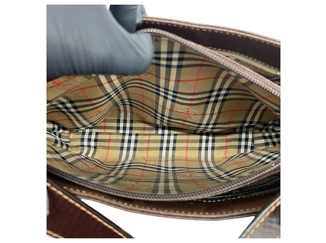 Burberry Vintage Logo Hardware Nova Check Schultertasche - Ansicht 9