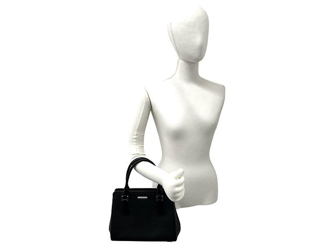 Mini bolso tote de piel Burberry Nova Check Pattern Negro - vista 2